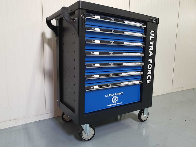 Ultra force equipment gereedschapswagen 7 laden 260 pcs gereedschap - 2 sleutels - afbeelding 13 van  18