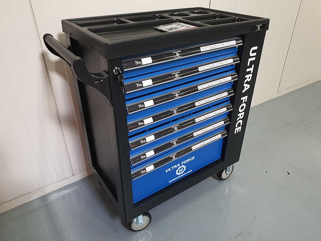 Ultra force equipment gereedschapswagen 7 laden 260 pcs gereedschap - 2 sleutels - afbeelding 11 van  18