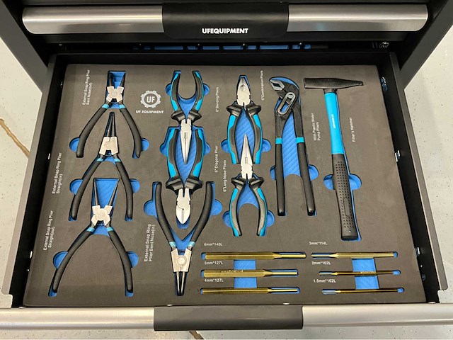 Ultra force equipment gereedschapswagen 7 laden 266 pcs gereedschap - afbeelding 3 van  21