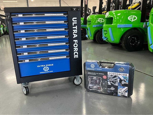Ultra force equipment gereedschapswagen 7 laden en koffer 144 pcs - afbeelding 12 van  30