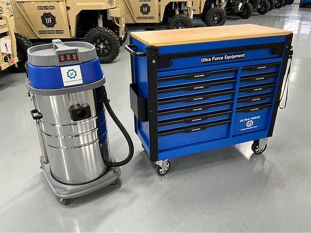 Ultra force equipment gereedschapswagen jumbo heavy duty en industriële stofzuiger nat/droog 80 liter - afbeelding 27 van  37