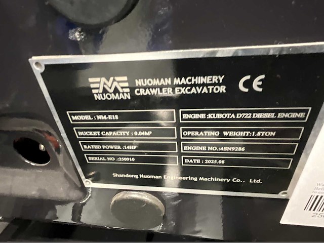 Ultra force equipment kubota rupsgraafmachine - kubota diesel motor - nm-18 - 2026 - incl. 3 bakken - afbeelding 8 van  32