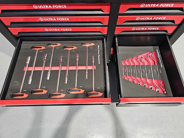 Ultra force equipment redline xl gereedschapswagen 12 laden 471 pcs gereedschap - afbeelding 4 van  9