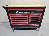 Ultra force equipment redline xl gereedschapswagen 12 laden 471 pcs gereedschap - afbeelding 1 van  9