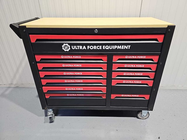 Ultra force equipment redline xl gereedschapswagen 12 laden 471 pcs gereedschap - afbeelding 1 van  22