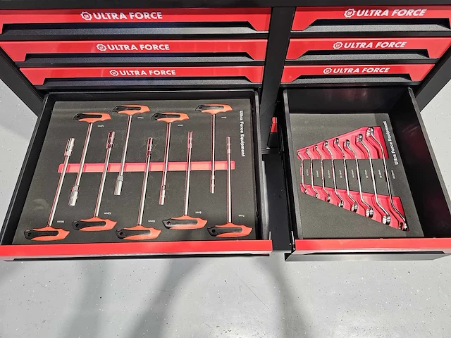 Ultra force equipment redline xl gereedschapswagen 12 laden 471 pcs gereedschap - afbeelding 8 van  22