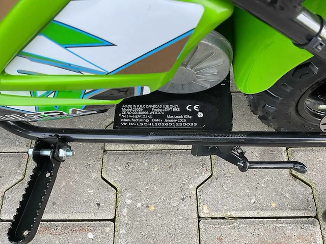 Ultra motocross 250dh 27fe monkey bike groen kinderfiets - afbeelding 7 van  14