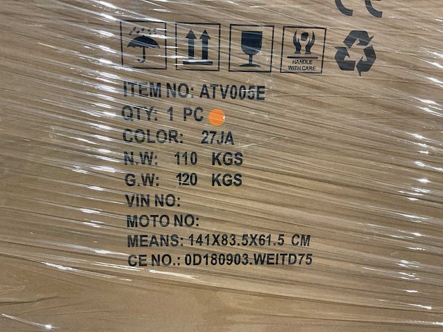 Ultra motocross atv005e 1500watt 27ja orange quad - afbeelding 10 van  52