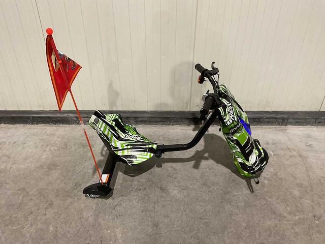 Ultra motocross drift trike 27ja 250w zwart/groen/wit voertuig - afbeelding 7 van  12