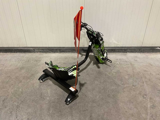 Ultra motocross drift trike 27ja 250w zwart/groen/wit voertuig - afbeelding 8 van  12