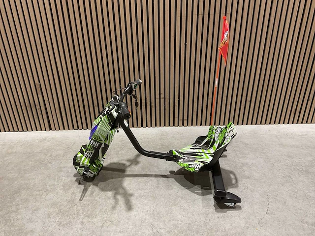 Ultra motocross drift trike 27ja 250w zwart/groen/wit voertuig - afbeelding 5 van  32