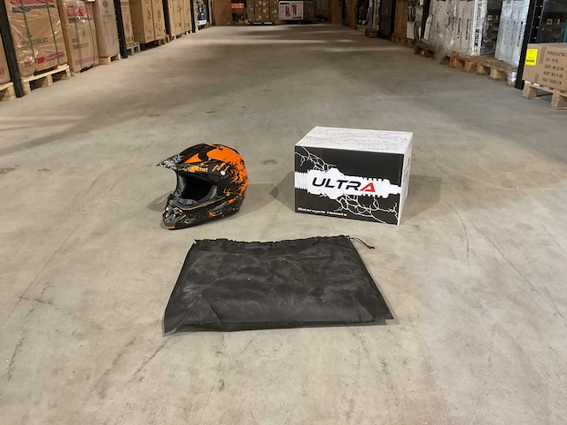 Ultra motocross maat l v1 crossmotorhelm oranje - afbeelding 1 van  7