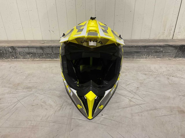 Ultra motocross maat m v1 crossmotorhelm geel - afbeelding 2 van  6