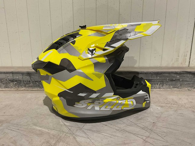 Ultra motocross maat m v1 crossmotorhelm geel - afbeelding 5 van  6