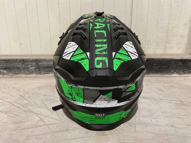 Ultra motocross maat m v1 crossmotorhelm groen/zwart - afbeelding 3 van  5