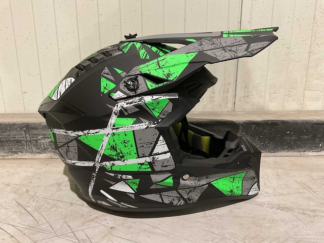 Ultra motocross maat m v1 crossmotorhelm groen/zwart - afbeelding 4 van  5