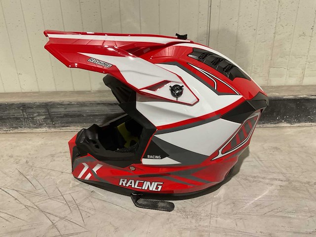 Ultra motocross maat m v1 crossmotorhelm rood/wit - afbeelding 3 van  6
