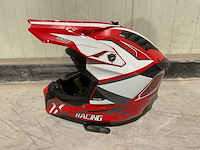 Ultra motocross maat m v1 crossmotorhelm rood/wit - afbeelding 3 van  6