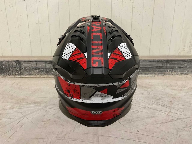 Ultra motocross maat m v1 crossmotorhelm rood/zwart - afbeelding 4 van  6