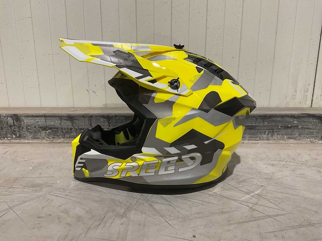 Ultra motocross maat s v1 crossmotorhelm geel - afbeelding 3 van  6