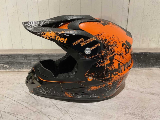 Ultra motocross maat s v1 crossmotorhelm oranje - afbeelding 3 van  6