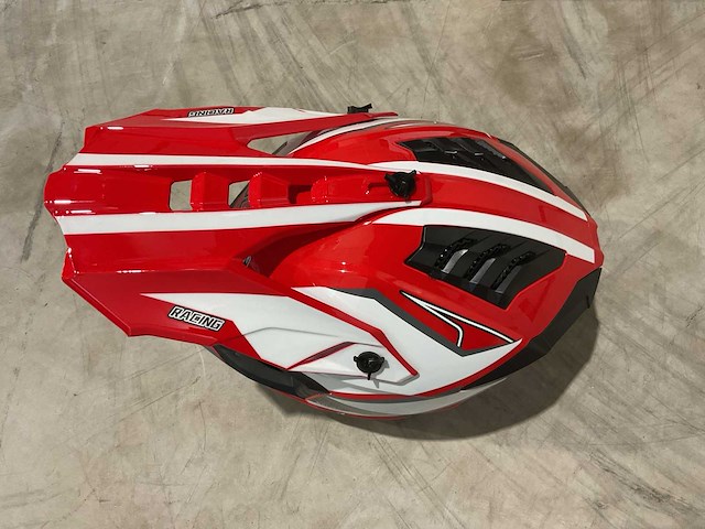 Ultra motocross maat s v1 crossmotorhelm rood/wit - afbeelding 6 van  6