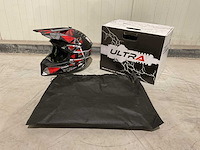 Ultra motocross maat s v1 crossmotorhelm rood/zwart - afbeelding 1 van  6