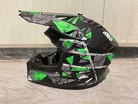 Ultra motocross maat xl v1 crossmotorhelm groen/zwart - afbeelding 2 van  5