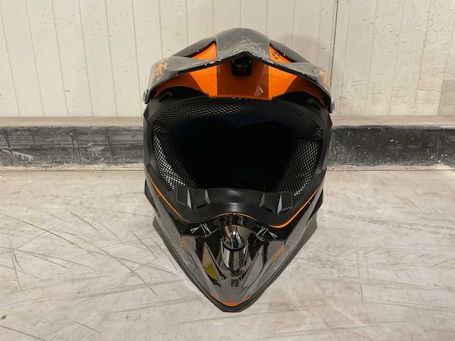 Ultra motocross maat xl v1 crossmotorhelm oranje - afbeelding 2 van  6