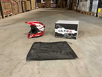 Ultra motocross maat xl v1 crossmotorhelm rood/wit - afbeelding 1 van  7