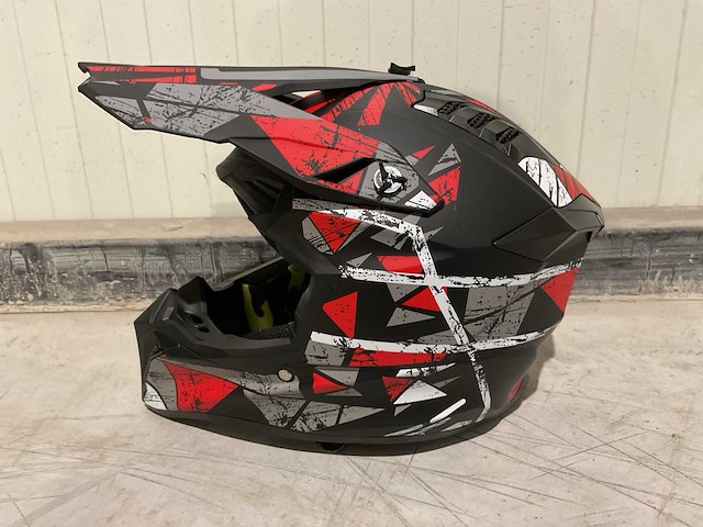 Ultra motocross maat xl v1 crossmotorhelm rood/zwart - afbeelding 3 van  6