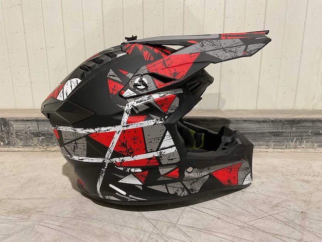 Ultra motocross maat xl v1 crossmotorhelm rood/zwart - afbeelding 5 van  6