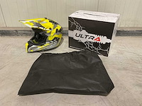 Ultra motocross maat xs v1 crossmotorhelm geel - afbeelding 1 van  6