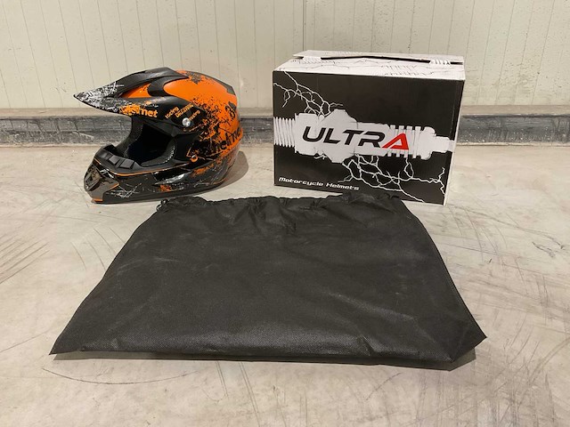 Ultra motocross maat xs v1 crossmotorhelm oranje - afbeelding 1 van  6