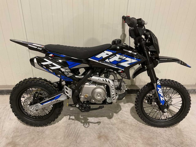 Ultra motocross thunder 110 crossmotor blauw - afbeelding 10 van  15