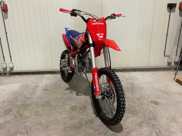 Ultra motocross thunder 125 crossmotor blauw - afbeelding 7 van  14