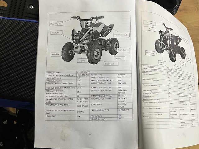 Ultra motorcross elektrische mini quad - afbeelding 6 van  14