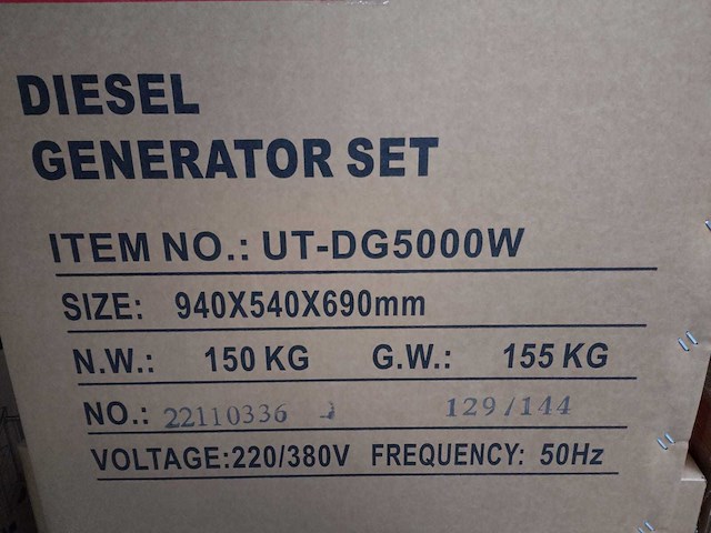 Ultra toolz - ut-dg5000w - diesel generator - afbeelding 12 van  24