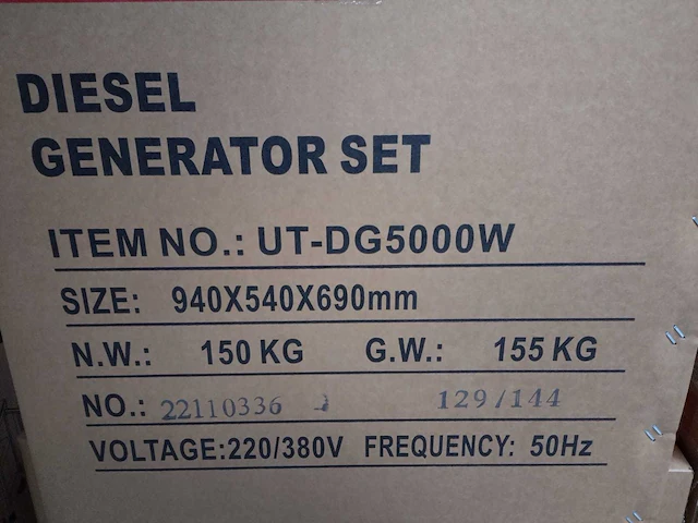 Ultra toolz - ut-dg5000w - diesel generator - afbeelding 10 van  24