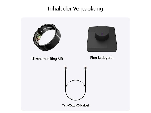 Ultrahuman ring air smart ring slaap & fitnesstracker maat 11 zwart - afbeelding 4 van  5