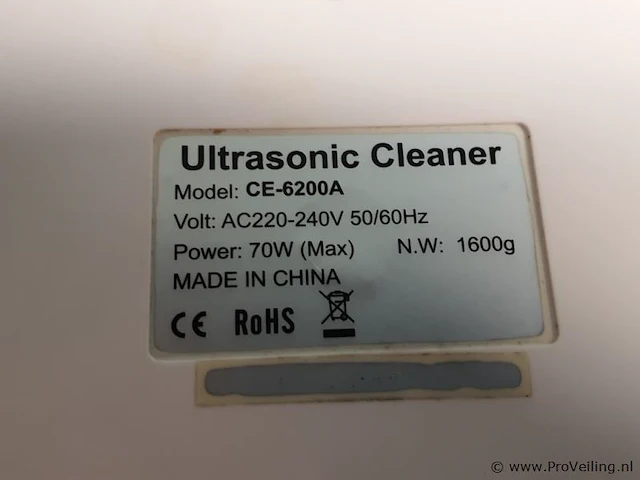 Ultrasoon reiniger ce-6200a - afbeelding 4 van  4