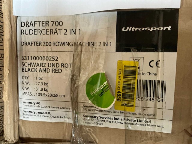 Ultrasport drafter 700 roeimachine - afbeelding 2 van  2