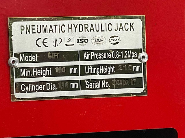 Ultratoolz pneumatische hydraulische krik 60t - afbeelding 8 van  8