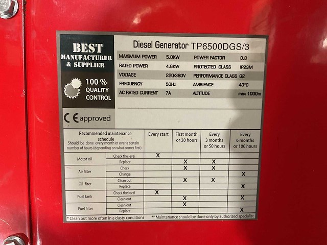 Ultratoolz ut-dg5000w 191508 stroomgenerator - afbeelding 12 van  14
