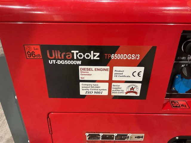 Ultratoolz ut-dg5000w 191508 stroomgenerator - afbeelding 3 van  6