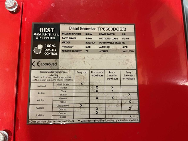 Ultratoolz ut-dg5000w 191519 stroomgenerator - afbeelding 11 van  14