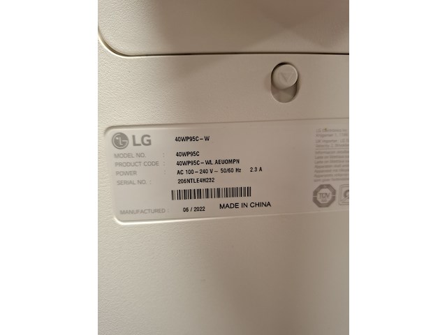 Ultrawide monitor, lg, 40wp95c-w, 2022 - afbeelding 5 van  5