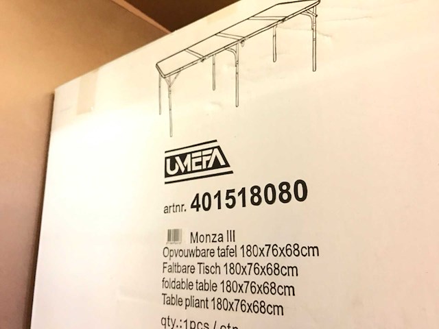 Umefa kampeertafel opvouwbaar - afbeelding 2 van  2
