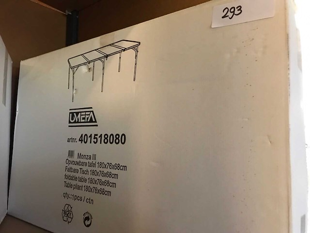 Umefa kampeertafel opvouwbaar - afbeelding 1 van  2