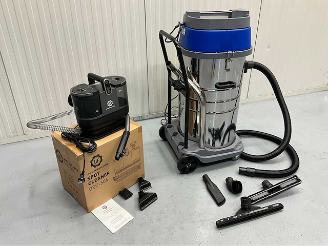 Umt - industriële stofzuiger 80l nat/droog en spotcleaner krachtige stoomreiniging - afbeelding 1 van  16